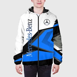 Куртка с капюшоном мужская Mercedes-Benz, цвет: 3D-черный — фото 2