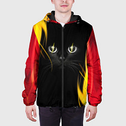 Куртка с капюшоном мужская Грозовой кошак, цвет: 3D-черный — фото 2