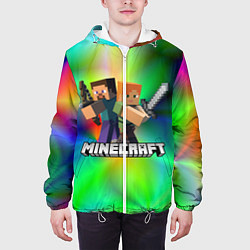 Куртка с капюшоном мужская MINECRAFT, цвет: 3D-белый — фото 2