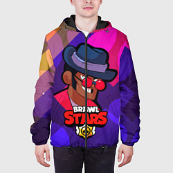Куртка с капюшоном мужская Brawl stars Брок, цвет: 3D-черный — фото 2