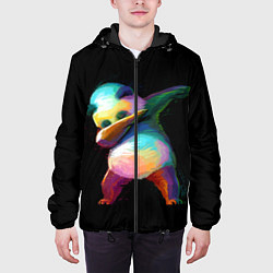 Куртка с капюшоном мужская Dab Panda, цвет: 3D-черный — фото 2