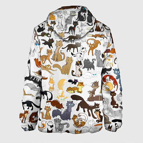 Мужская куртка Котоколлаж 01 / 3D-Черный – фото 2