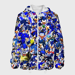 Куртка с капюшоном мужская All of Sonic, цвет: 3D-белый