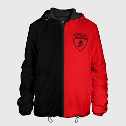 Куртка с капюшоном мужская Lamborghini, цвет: 3D-черный