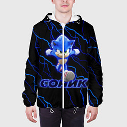 Куртка с капюшоном мужская СОНИК, цвет: 3D-белый — фото 2