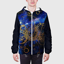 Куртка с капюшоном мужская Space Geometry, цвет: 3D-белый — фото 2
