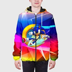 Куртка с капюшоном мужская Sonic, цвет: 3D-черный — фото 2