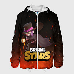 Куртка с капюшоном мужская Brawl stars Mortis Мортис, цвет: 3D-белый