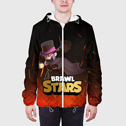 Куртка с капюшоном мужская Brawl stars Mortis Мортис, цвет: 3D-белый — фото 2