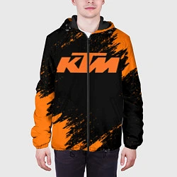 Куртка с капюшоном мужская KTM, цвет: 3D-черный — фото 2