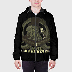 Куртка с капюшоном мужская Cthulhu: зов на вечер?, цвет: 3D-черный — фото 2