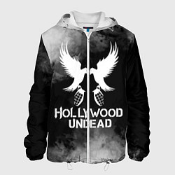 Куртка с капюшоном мужская Hollywood Undead, цвет: 3D-белый