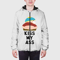 Куртка с капюшоном мужская Kiss My Ass, цвет: 3D-черный — фото 2