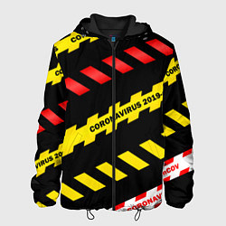 Куртка с капюшоном мужская 2019-nCoV Коронавирус, цвет: 3D-черный