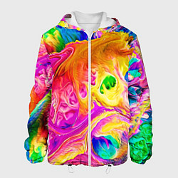 Куртка с капюшоном мужская TIE DYE, цвет: 3D-белый