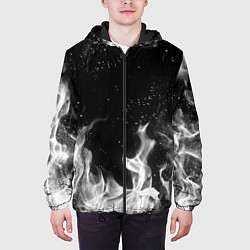 Куртка с капюшоном мужская БЕЛЫЙ ОГОНЬ, цвет: 3D-черный — фото 2