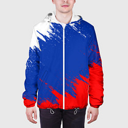 Куртка с капюшоном мужская РОССИЯ ТРИКОЛОР, цвет: 3D-белый — фото 2