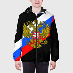 Куртка с капюшоном мужская РОССИЯ, цвет: 3D-черный — фото 2