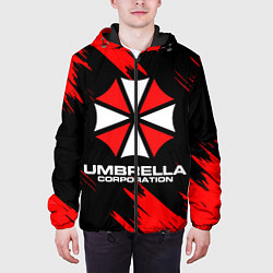 Куртка с капюшоном мужская Umbrella Corporation, цвет: 3D-черный — фото 2