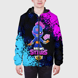 Куртка с капюшоном мужская BRAWL STARS TARA, цвет: 3D-черный — фото 2