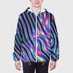 Куртка с капюшоном мужская DIGITAL ABSTRACT, цвет: 3D-белый — фото 2