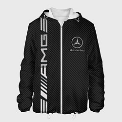 Куртка с капюшоном мужская Mercedes Carbon, цвет: 3D-белый