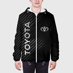 Куртка с капюшоном мужская Toyota, цвет: 3D-белый — фото 2