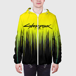 Куртка с капюшоном мужская CYBERPUNK 2077, цвет: 3D-белый — фото 2