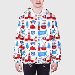Куртка с капюшоном мужская РОССИЯ УЗОР, цвет: 3D-белый — фото 2
