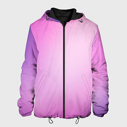 Куртка с капюшоном мужская Нежный фиолет, цвет: 3D-черный