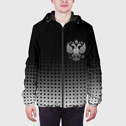 Куртка с капюшоном мужская Герб, цвет: 3D-черный — фото 2