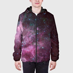 Куртка с капюшоном мужская Birth and death of stars, цвет: 3D-черный — фото 2