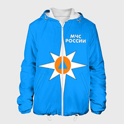 Куртка с капюшоном мужская МЧС России, цвет: 3D-белый