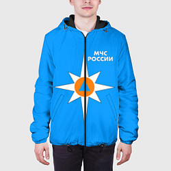 Куртка с капюшоном мужская МЧС России, цвет: 3D-черный — фото 2