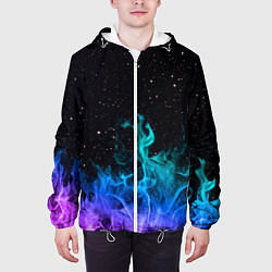 Куртка с капюшоном мужская Перламутровый огонь, цвет: 3D-белый — фото 2