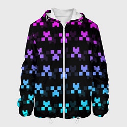 Куртка с капюшоном мужская MINECRAFT CREEPER NEON, цвет: 3D-белый