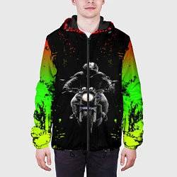 Куртка с капюшоном мужская МОТОЦИКЛЫ, цвет: 3D-черный — фото 2
