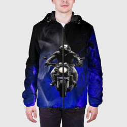 Куртка с капюшоном мужская МОТОЦИКЛЫ, цвет: 3D-черный — фото 2