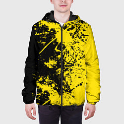 Куртка с капюшоном мужская Ночное солнце, цвет: 3D-черный — фото 2
