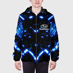 Куртка с капюшоном мужская SUBARU, цвет: 3D-черный — фото 2