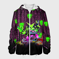Куртка с капюшоном мужская Virus 8-Bit, цвет: 3D-белый