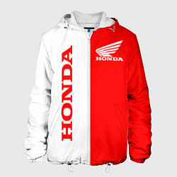 Куртка с капюшоном мужская HONDA, цвет: 3D-белый