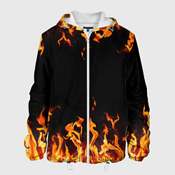 Куртка с капюшоном мужская FIRE ОГОНЬ, цвет: 3D-белый