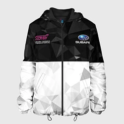 Куртка с капюшоном мужская SUBARU WRX STI спина Z, цвет: 3D-черный