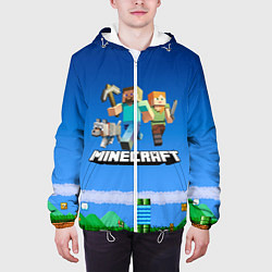 Куртка с капюшоном мужская Minecraft, цвет: 3D-белый — фото 2