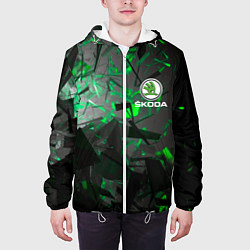 Куртка с капюшоном мужская SKODA, цвет: 3D-белый — фото 2