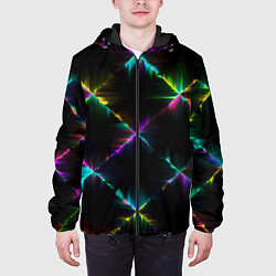 Куртка с капюшоном мужская НЕОНОВАЯ ТЕКСТУРА, цвет: 3D-черный — фото 2