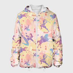 Куртка с капюшоном мужская Fa Ping Pattern, цвет: 3D-белый