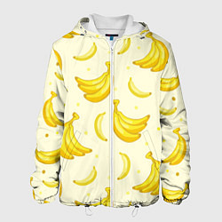 Куртка с капюшоном мужская Банана, цвет: 3D-белый