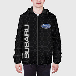 Куртка с капюшоном мужская SUBARU, цвет: 3D-черный — фото 2